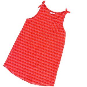Hanna Andersson  Red Tank Dress Striped With Pocket Cotton Size  5 Size 110